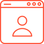 headshot on webpage icon