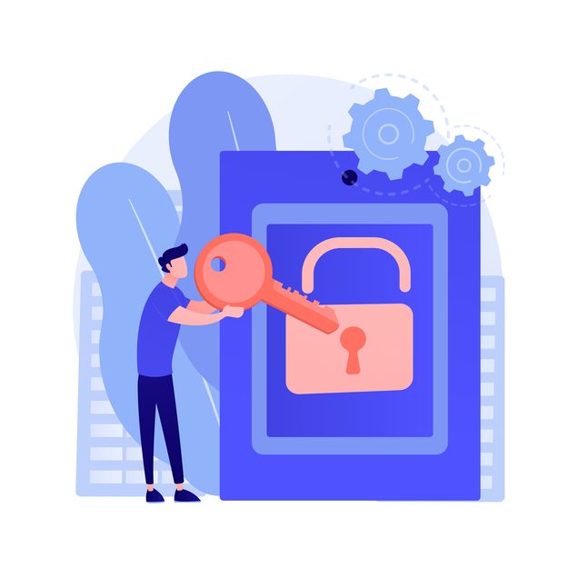 large lock and a key icon