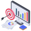 Targeting the right analytics icon