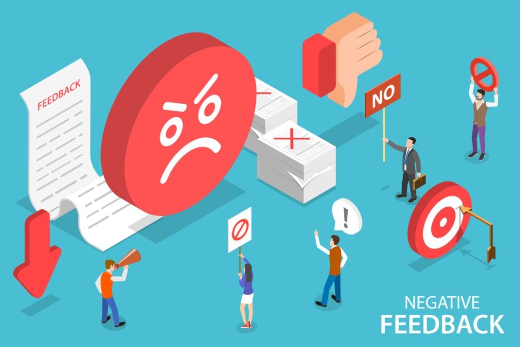 A depiction of negative feedback.