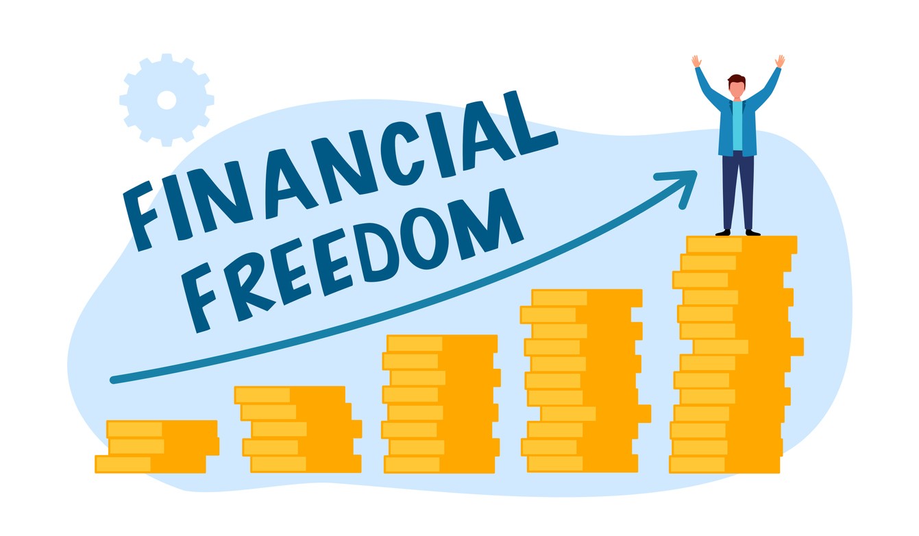depiction of reaching financial freedom