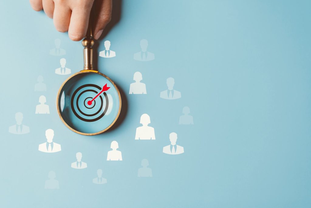 A target surrounded by people