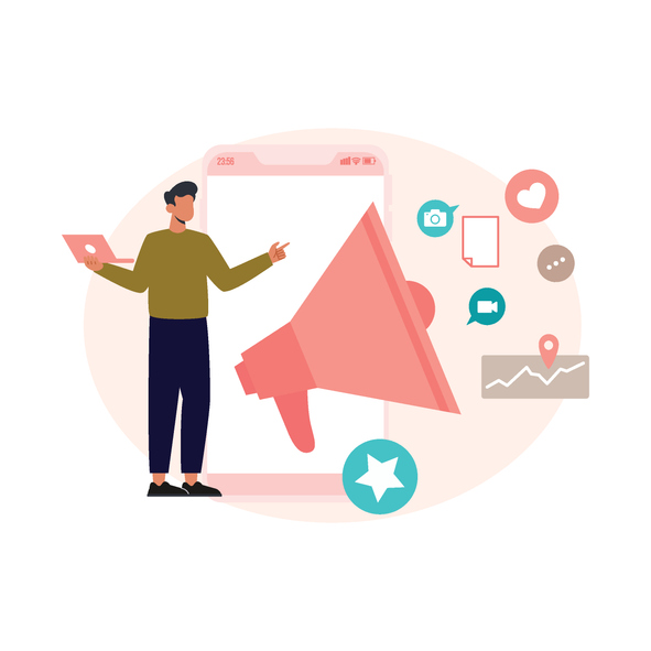 Marketing Vector illustration which can easily modify or edit