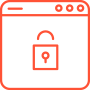 Orange encryption icon